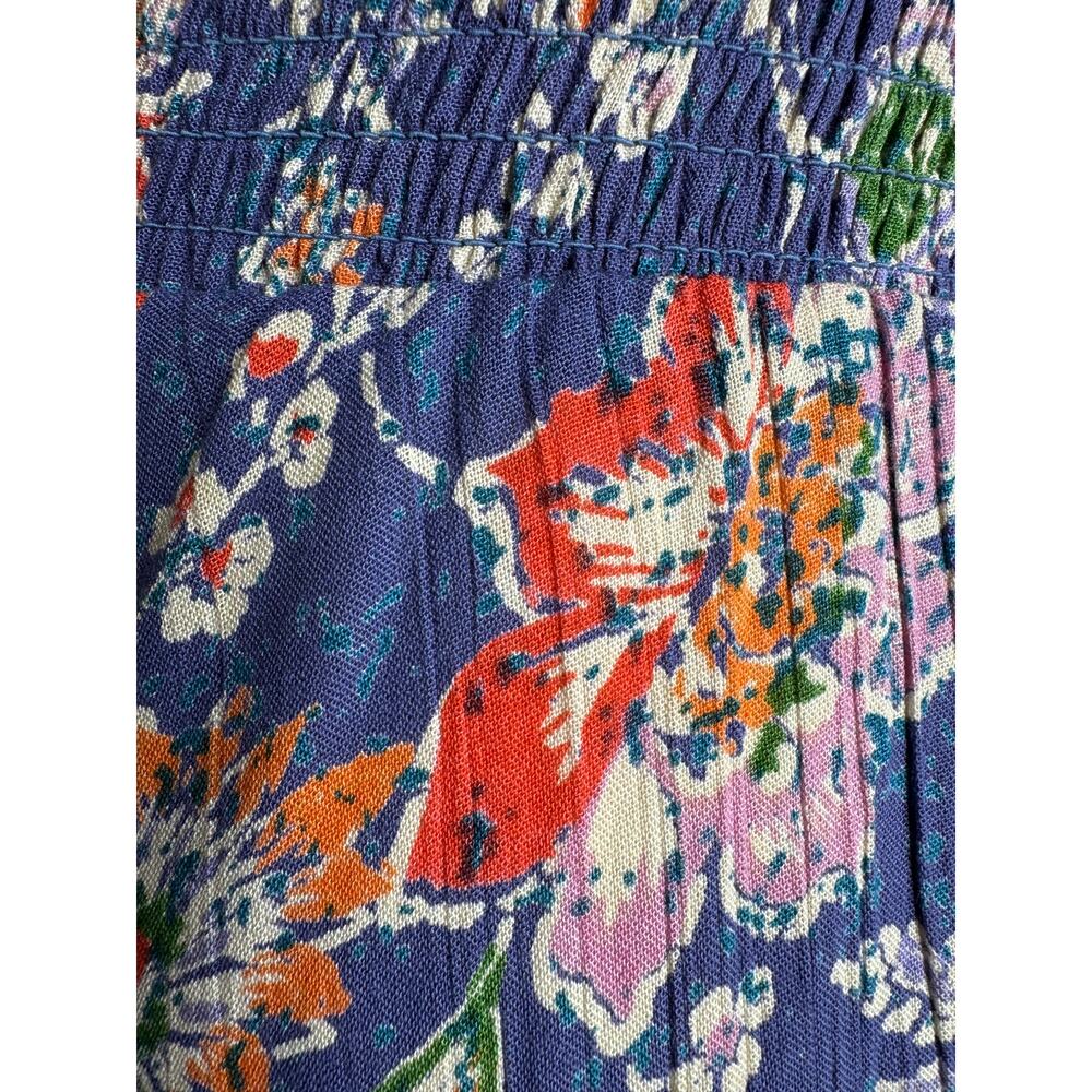 Angie Blue Floral Boho Cutout Maxi Dress Handkerchief Hem NWT Large - Picture 9 of 12